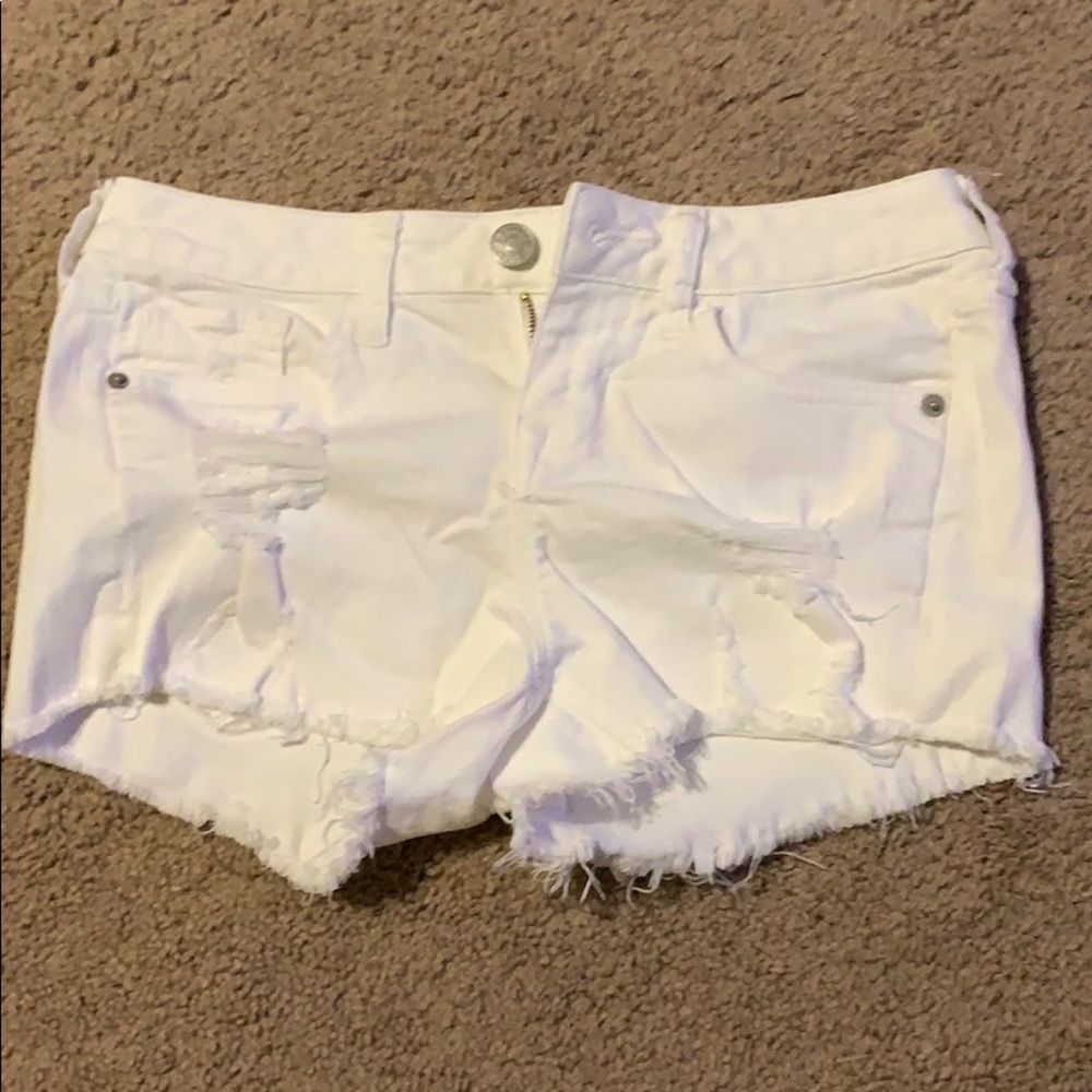 Express brand denim white shorts